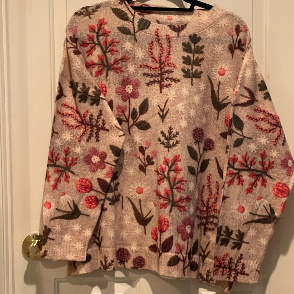 Floral Patterned Sweater